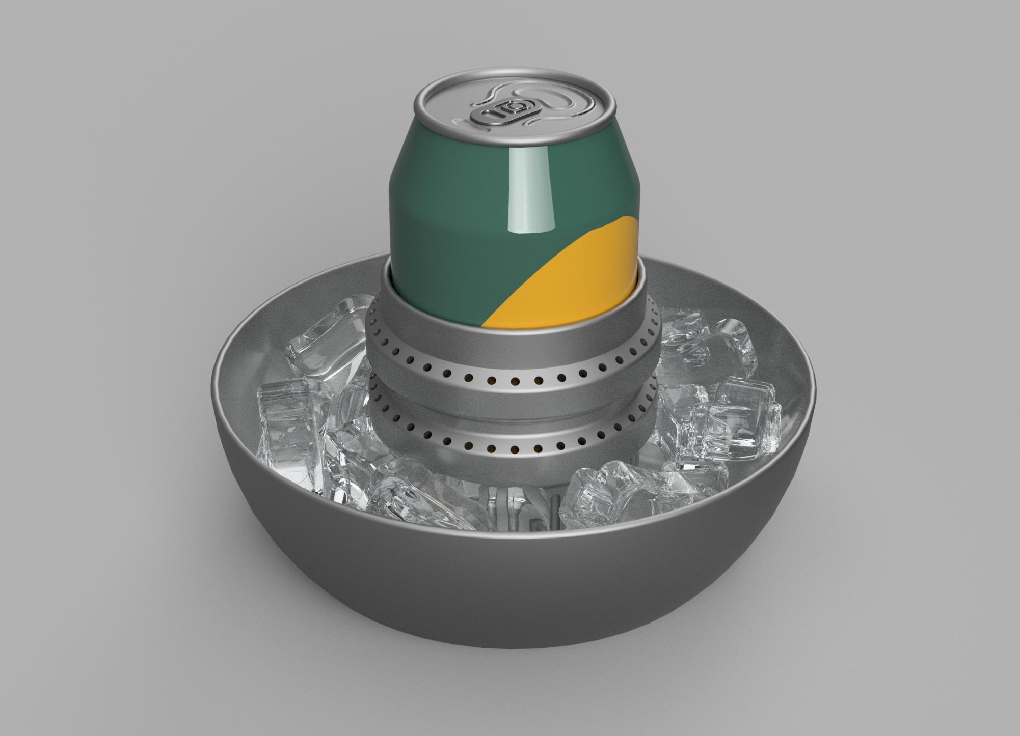 Ice Tray to Keep a Can of Drink Cold.