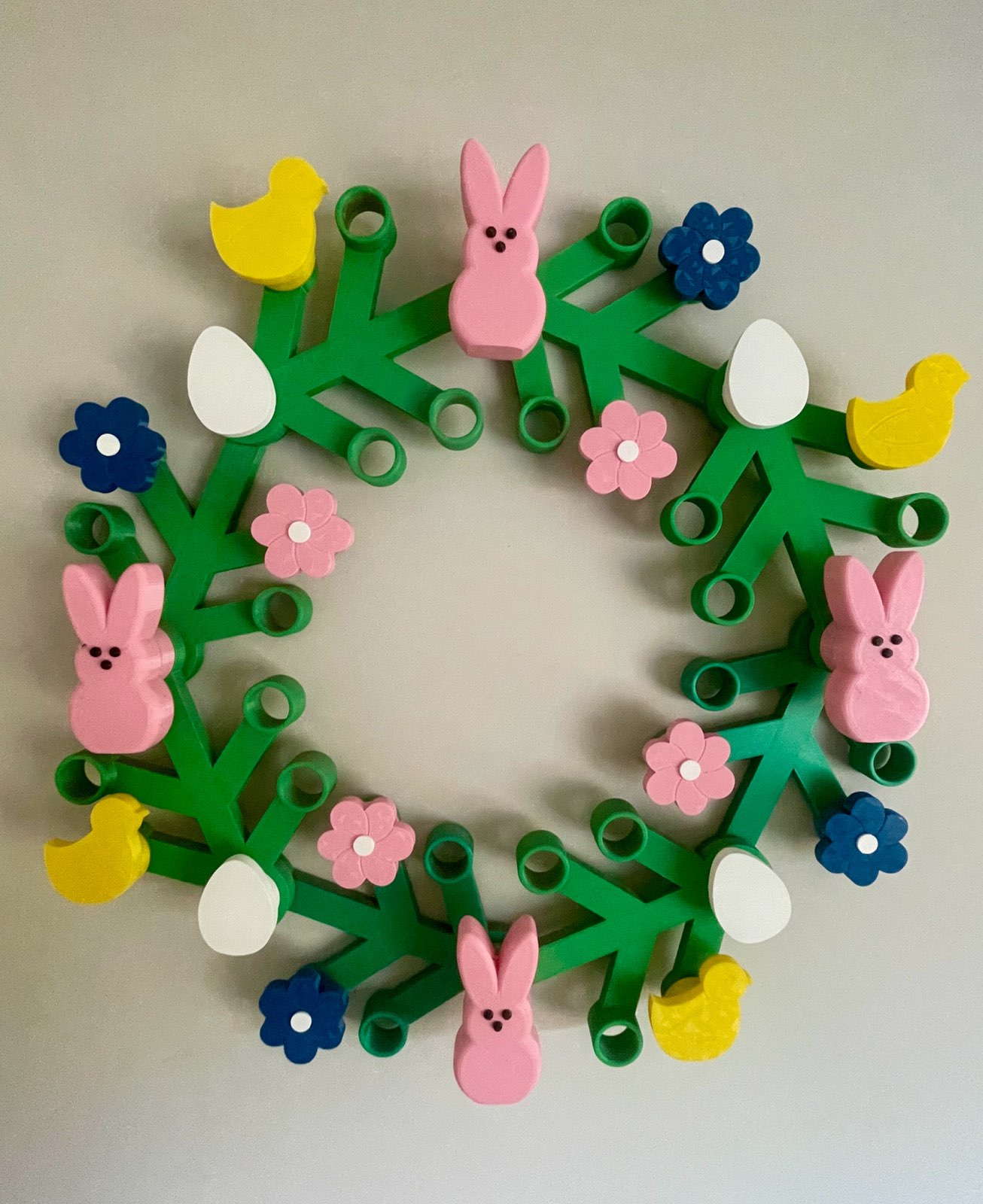 Easter Bunny Peeps For Lego Wreath 3D model thumbnail