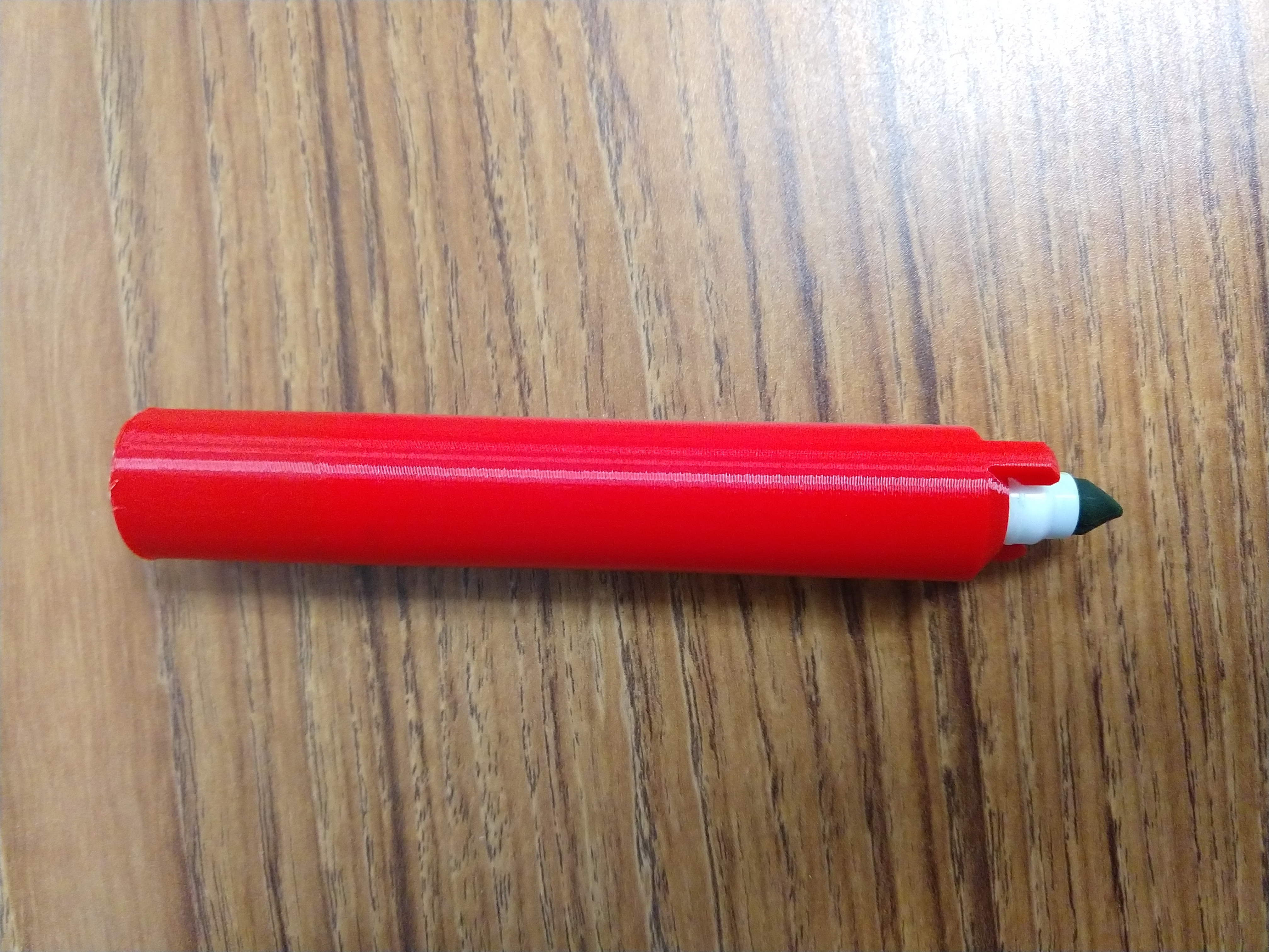 Spring loaded marker for cnc machining practice