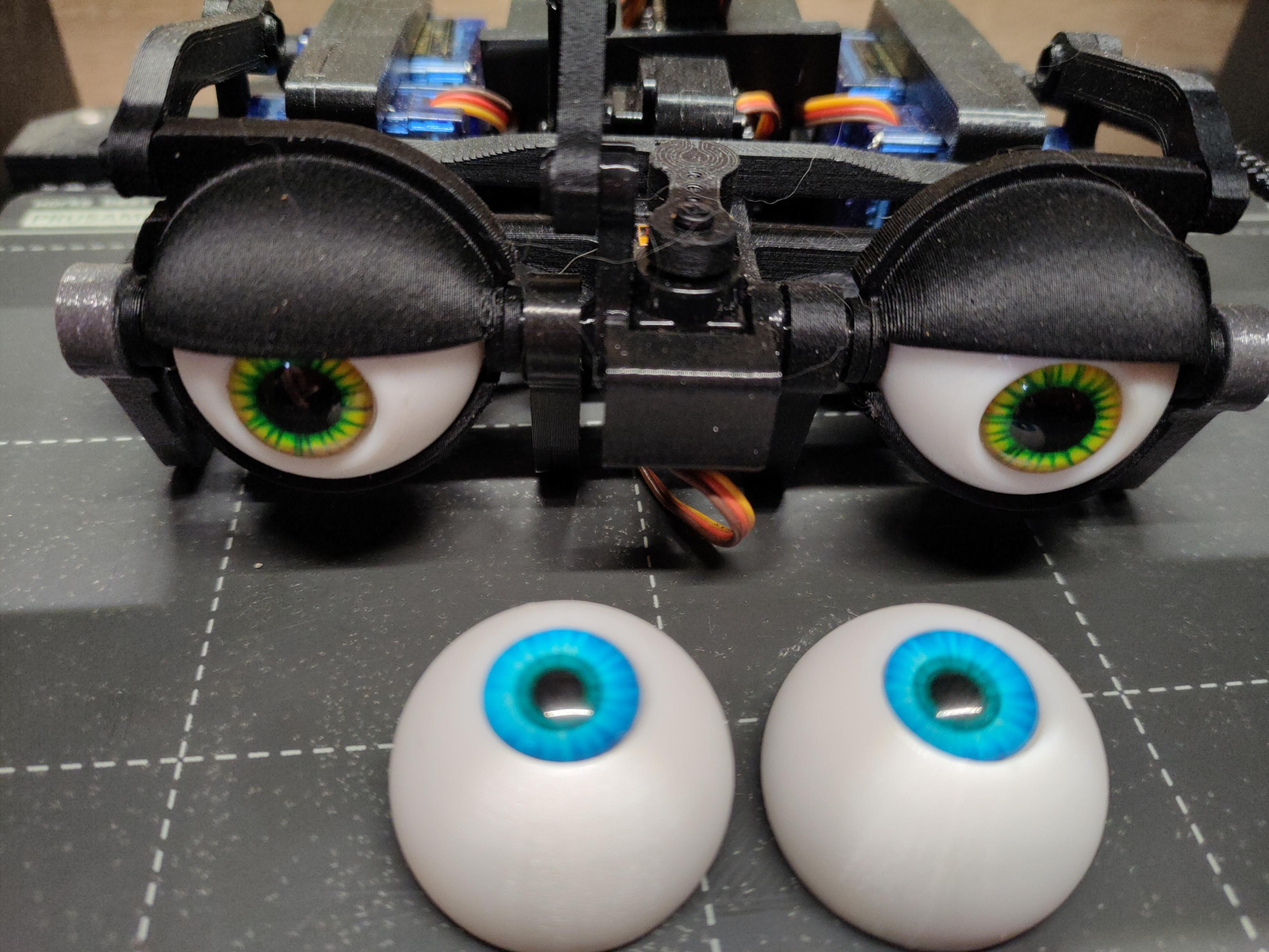Animatronic eye replacement