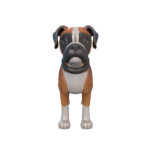 Boxer Figurine – 3D Printable Strong Dog Model