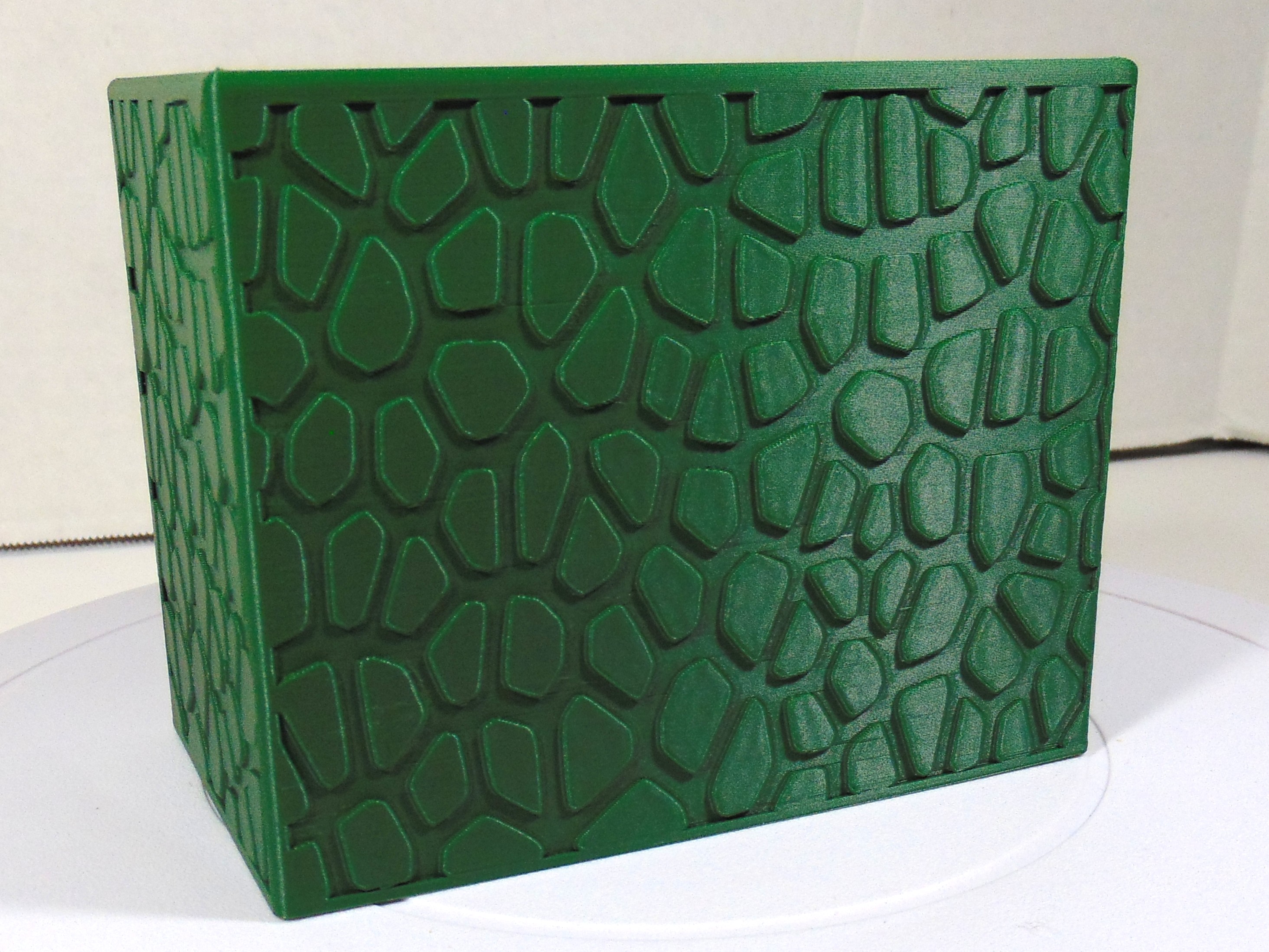Rectangle Utensil Holder Pen Cup Engraved Veroni Pattern