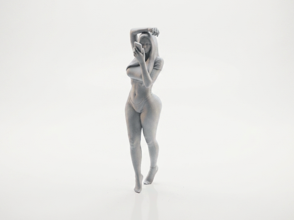 Selfie Babe Female Figure Statue 3D Printable