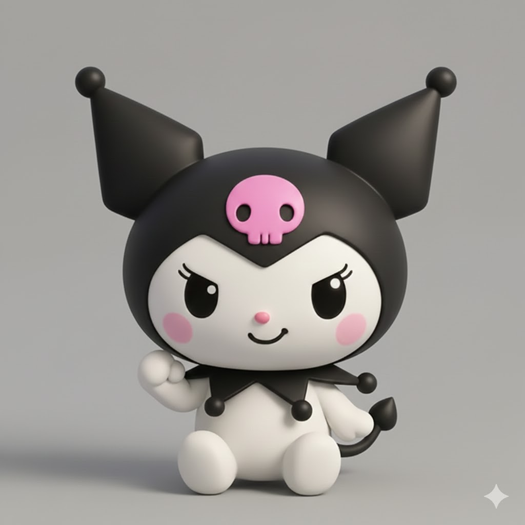 kuromi sentada