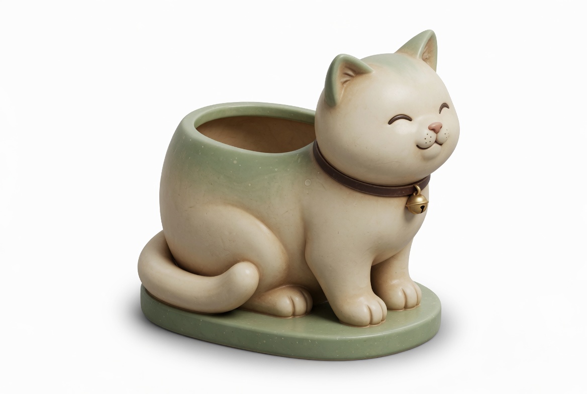 Miniatura 5 do modelo 3D Cute Cat Planter