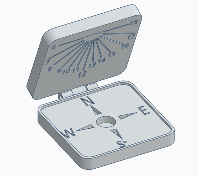 Outdoor / educational sundial V2 M4x35mm mount. Outdoor-owy / edukacyjny zegar słoneczny. V2 mocowanie M4x35mm