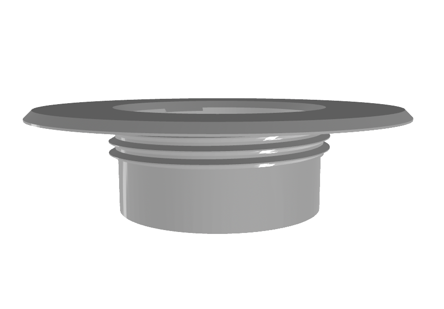 Modular Hydroponics Tower - Threaded Bucket Lid Adapter - extendend for Sortera (hole nedeed)
