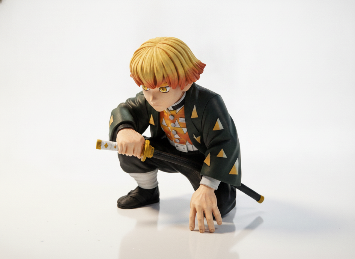 Zenitsu Agatsuma Squatting Pose