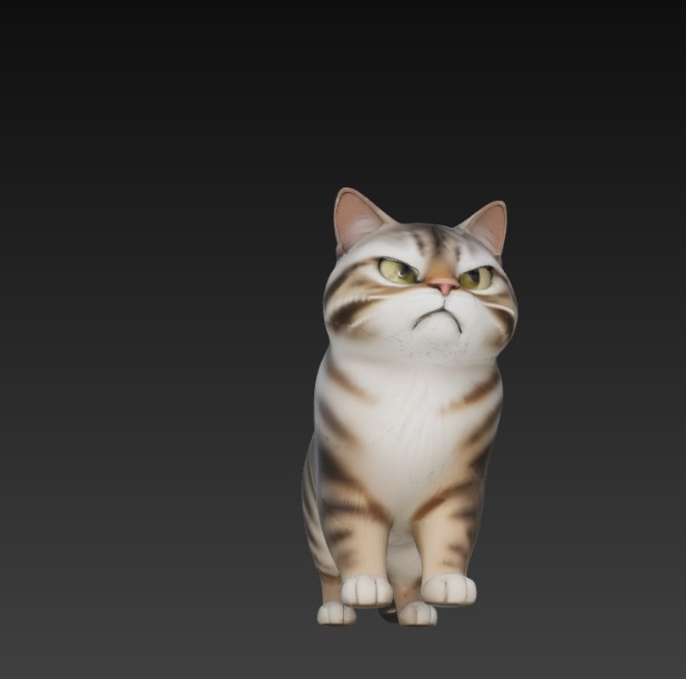 Miniatura 4 do modelo 3D angry cat