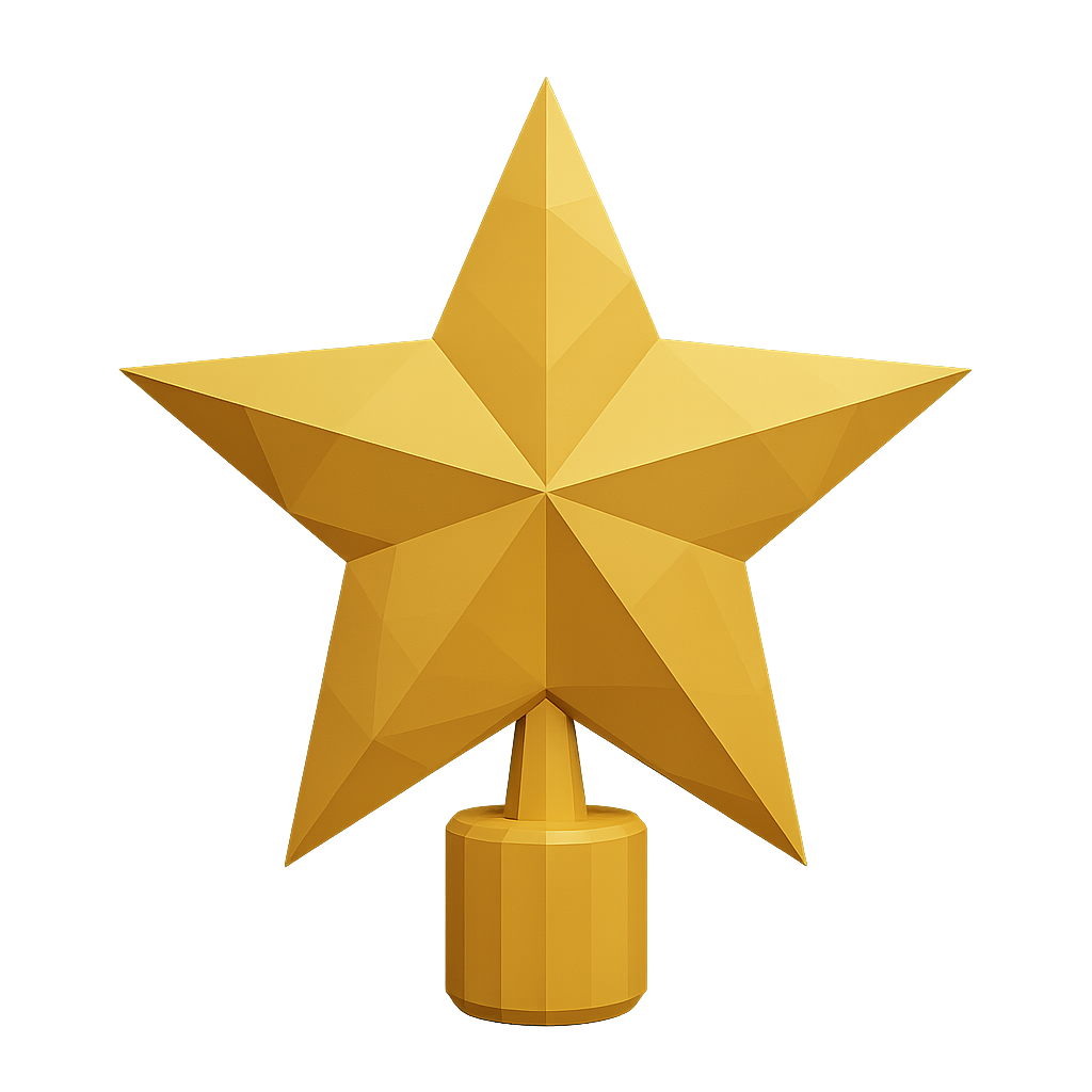 Low Poly Christmas Tree Topper