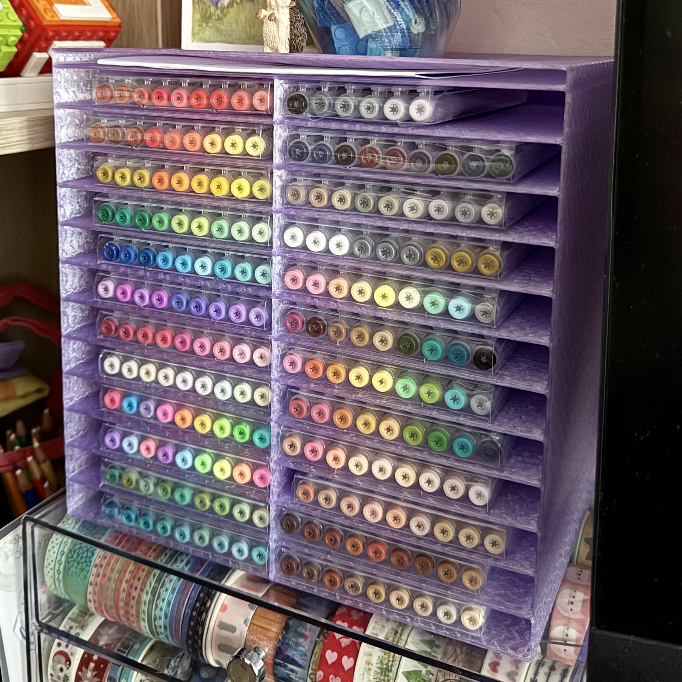 Gel pen shelving for the languo 213pc gel pen set