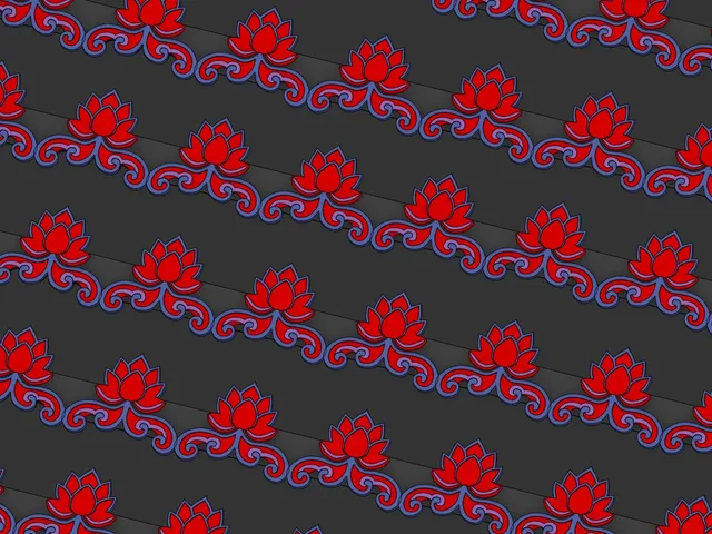 Buddha Lotus Flower Border – For Photo Frames, Shelves or Shrines or Altars