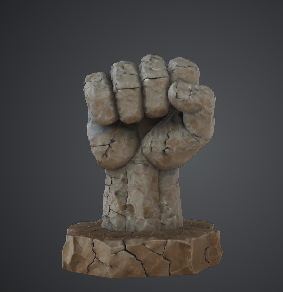 Stone Fist Monument – Giant Titan Hand Fantasy Statue
