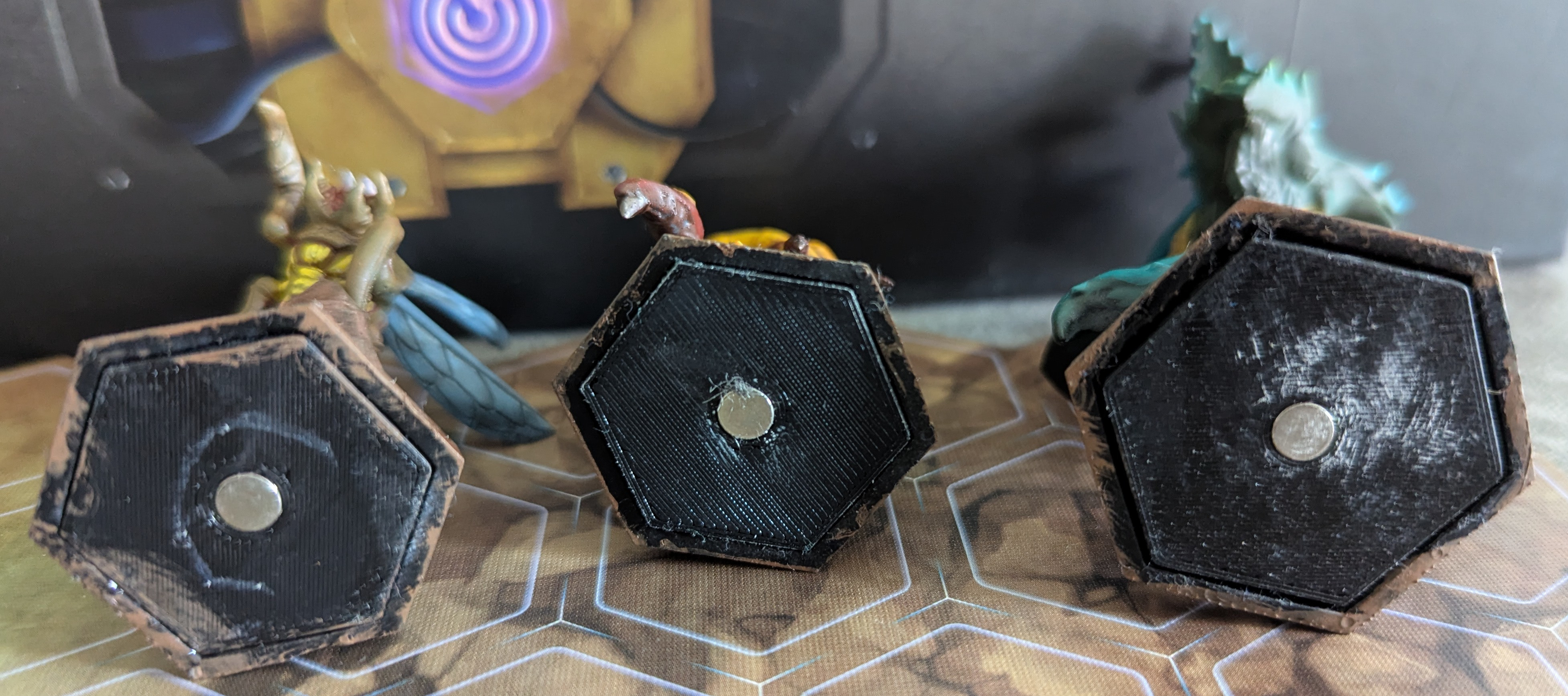Magnetic bases for "Deep Rock Galactic - The Boardgame" printed models