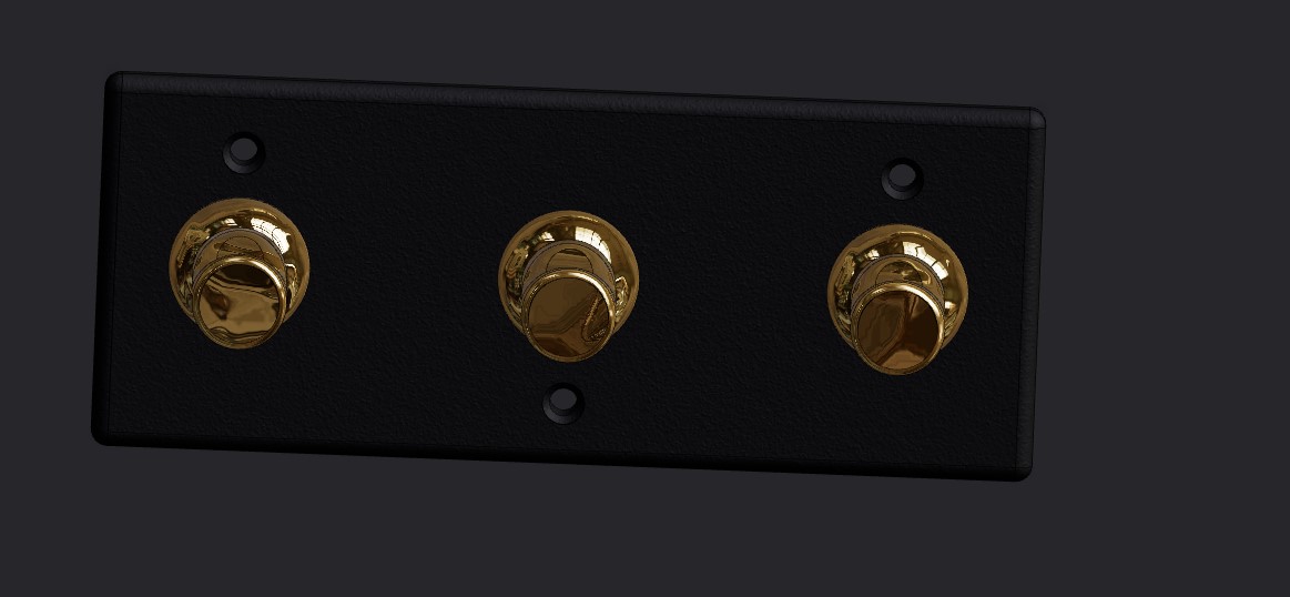 Wall-Mounted Hook Rack with Decorative Knobs