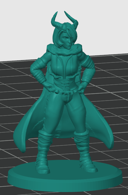 Female Tiefling caster 3D model by Brennus
