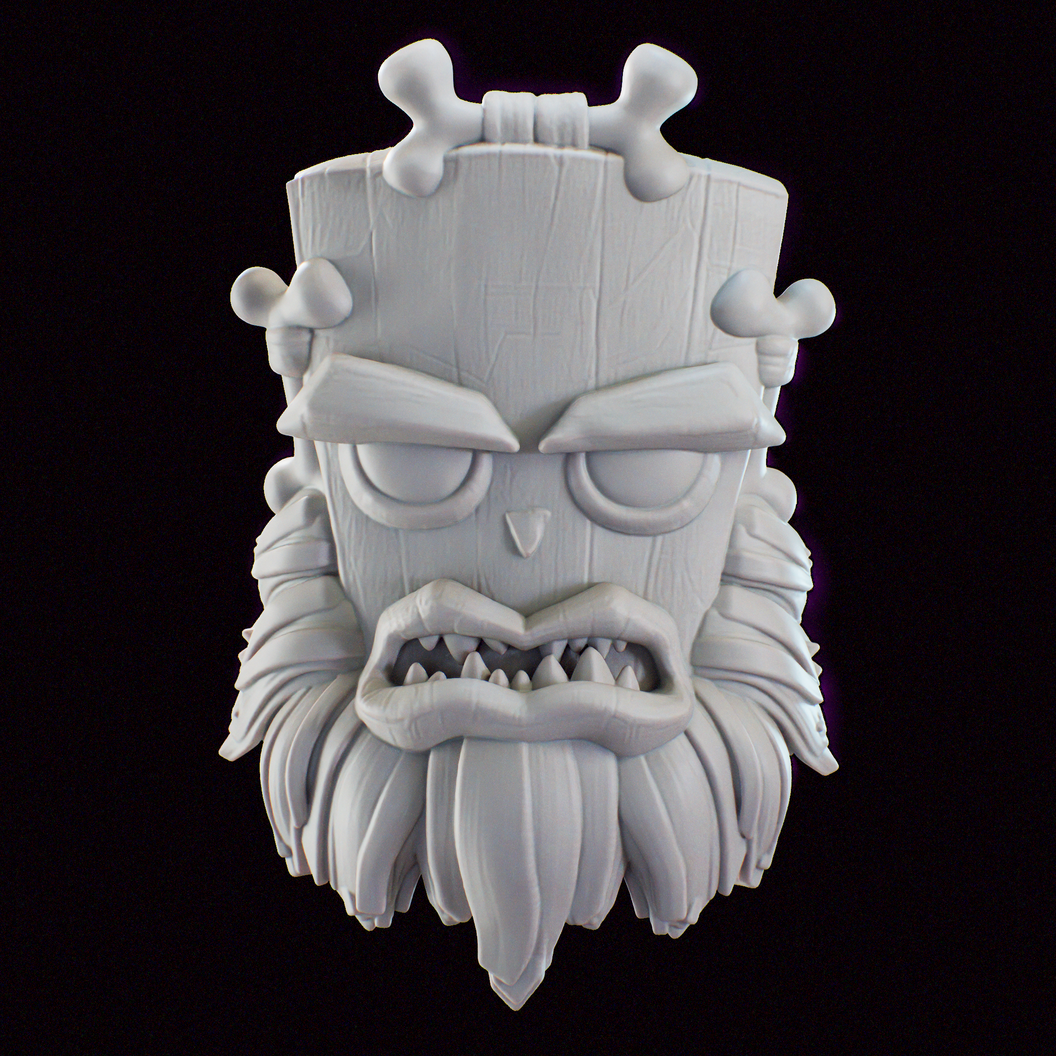 Crash Bandicoot decoractive Mask - Uka Uka - Fan Art - Mascara de Crash bandicot