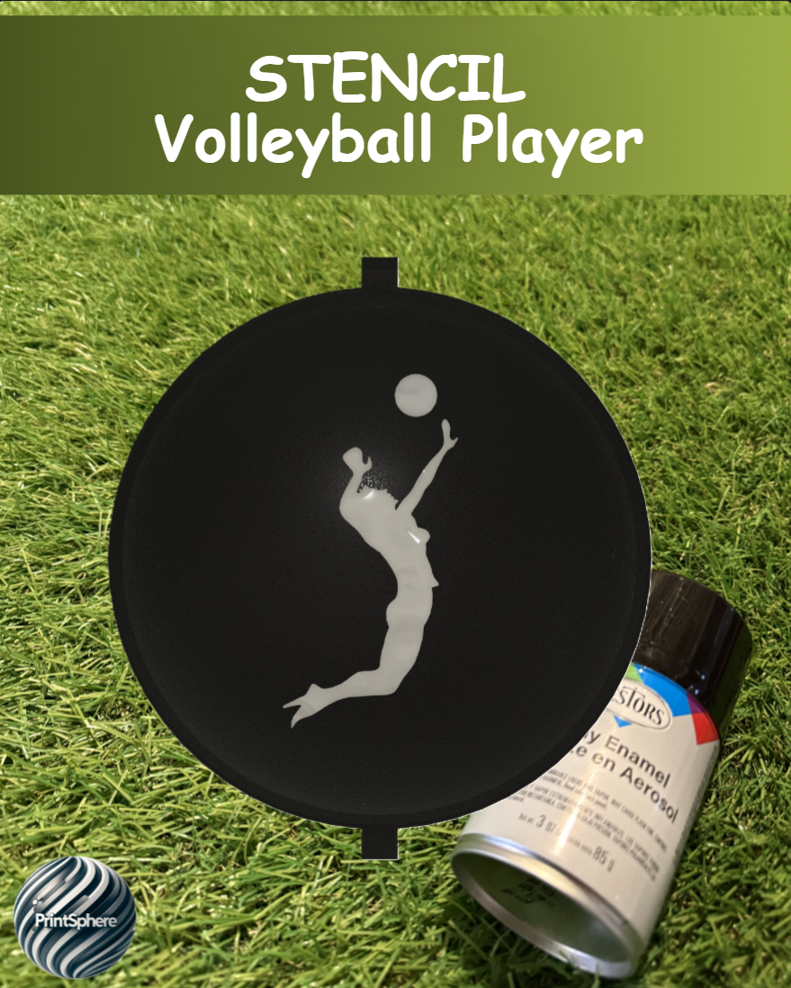 Golf - Golf Ball Stencil - Insert - Volleyball - Player - Spray Only 3D model