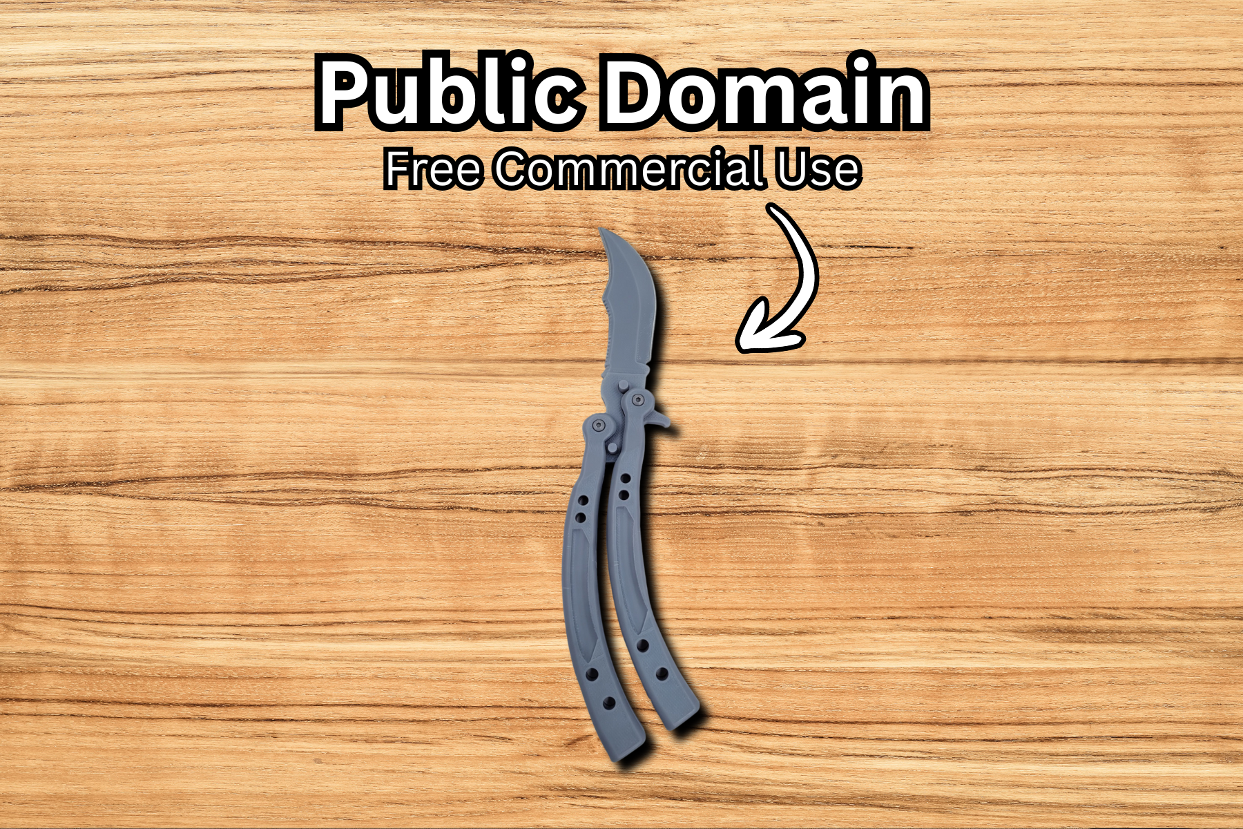 Butterfly Knife (Balisong) Knife (Public Domain)