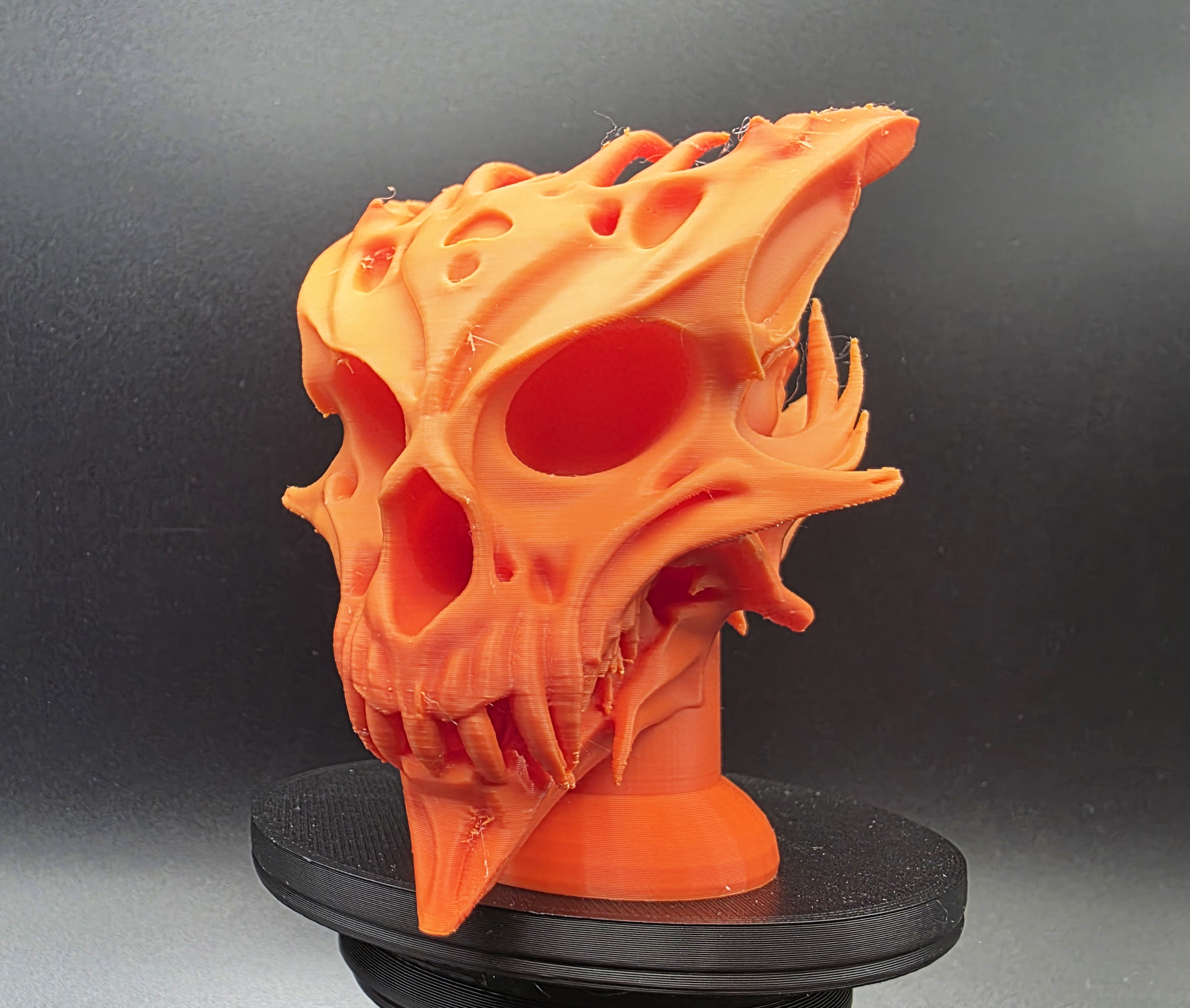 Flaming Skull on Pedestal