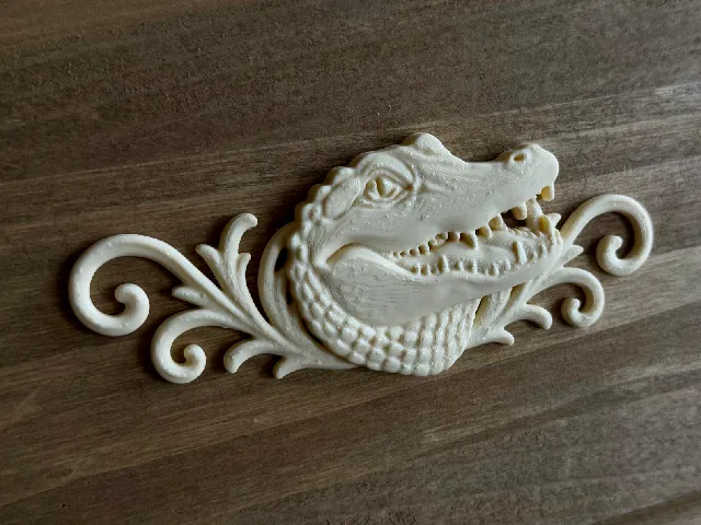 relief set crocodile animal symbol model