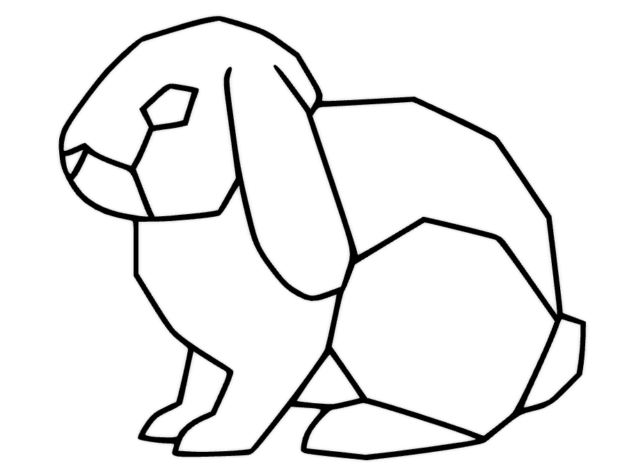 Low Poly Mini Lop Wall Art