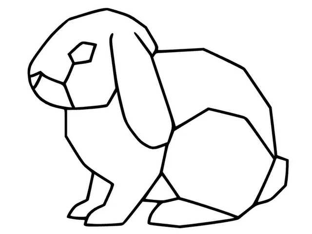 Low Poly Mini Lop Wall Art