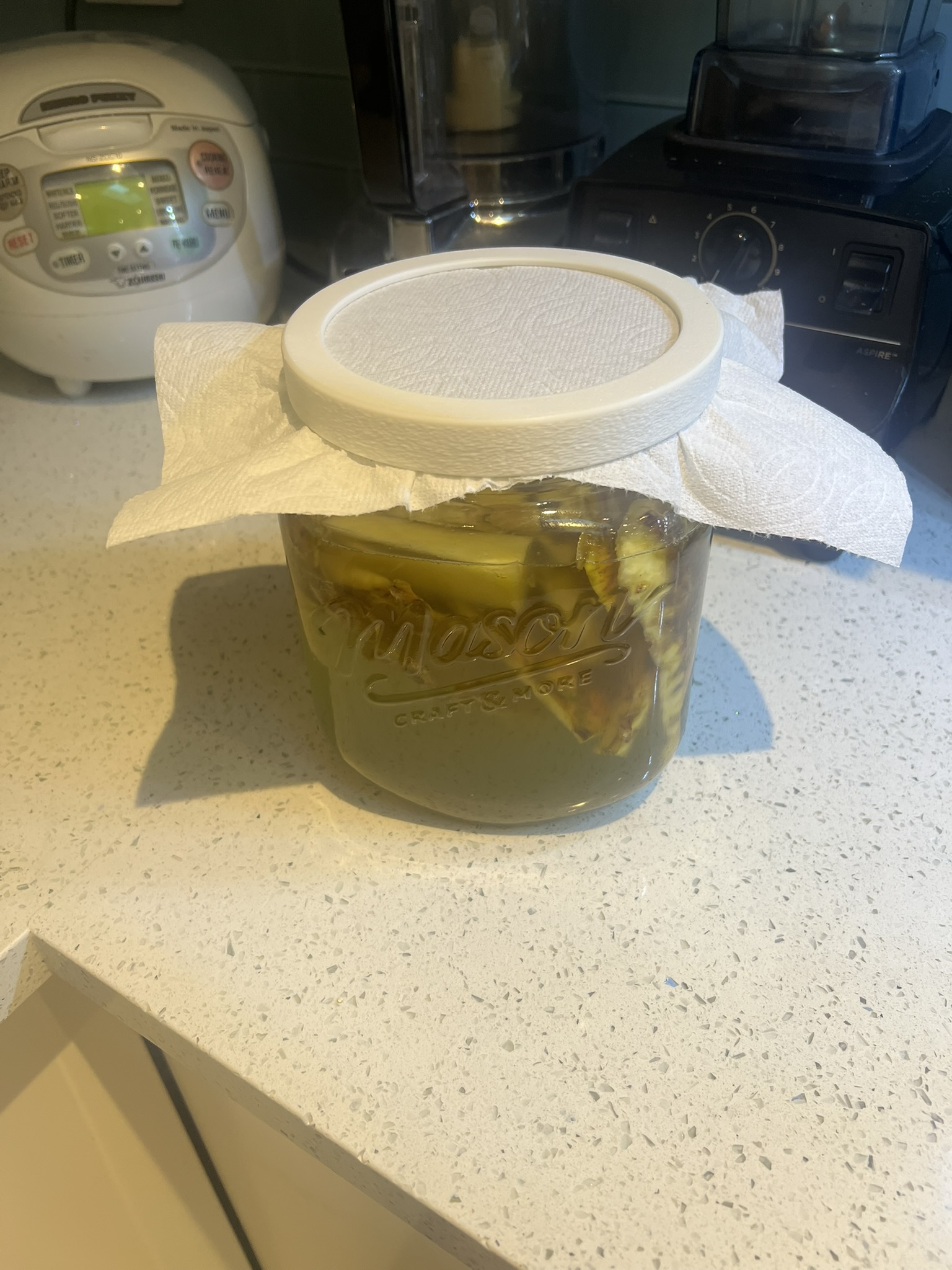 Mason jar storage container open-style lid - super wide mouth - 138mm
