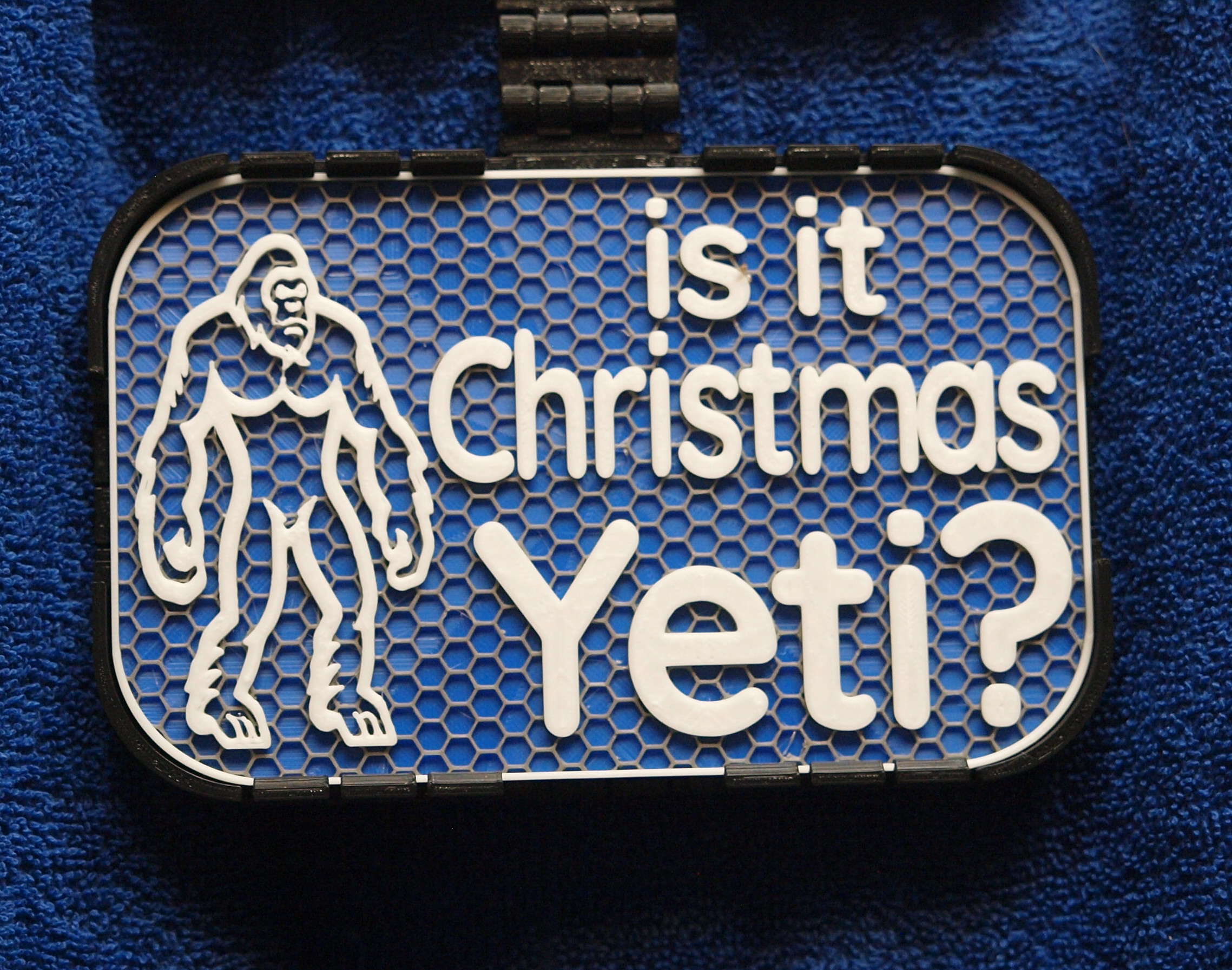 Christmas Yeti sign