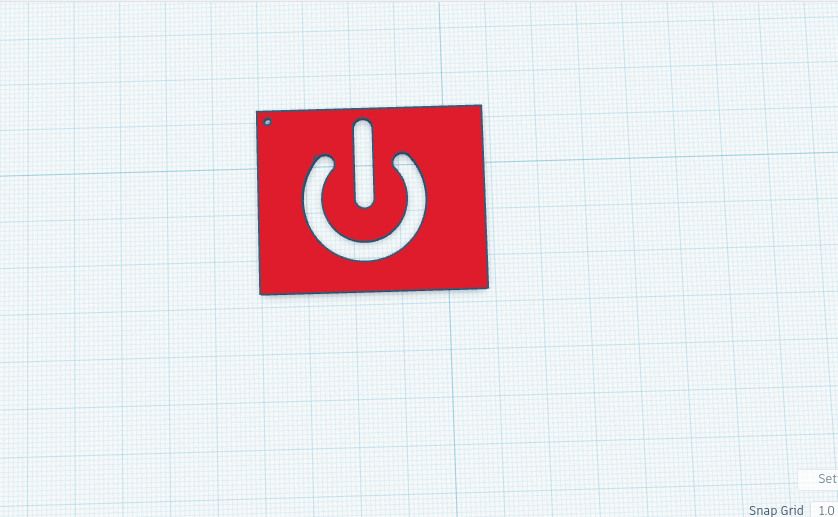 Miniatura 2 do modelo 3D Power Button Keychain