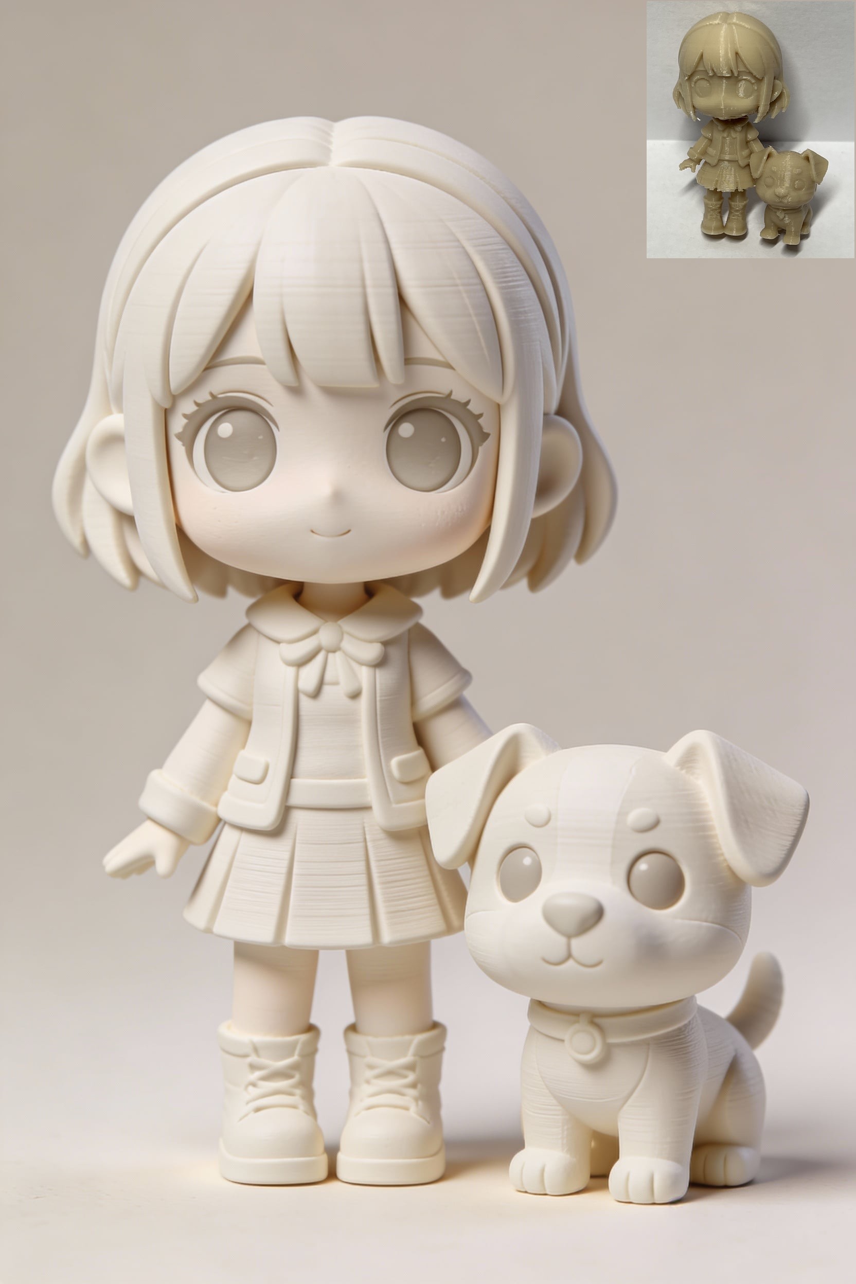 Little Girl With Her Dog