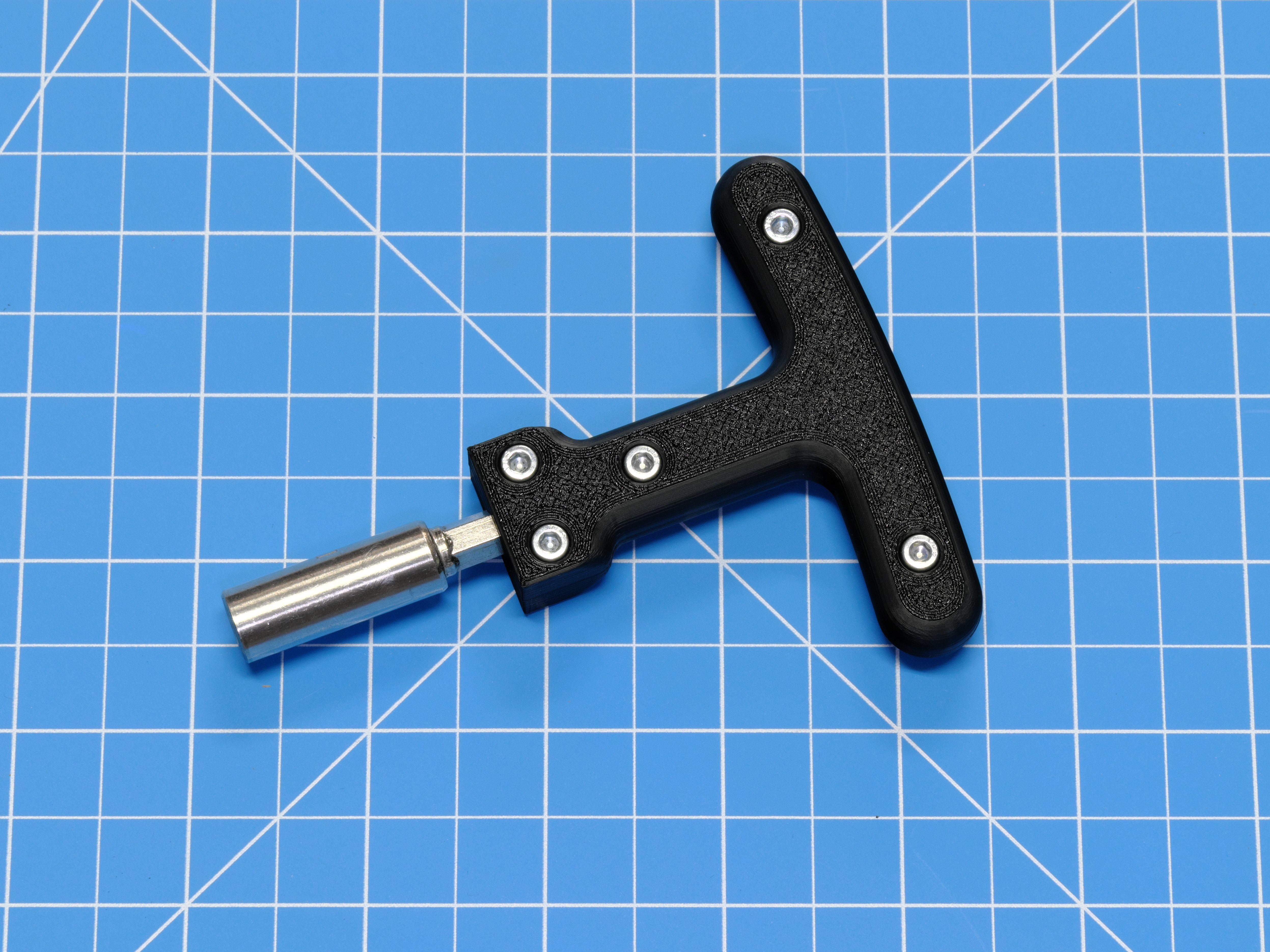 T-Handle Hex Bit Driver (REV 2, Parametric) 3D model by Flying Gyroscope