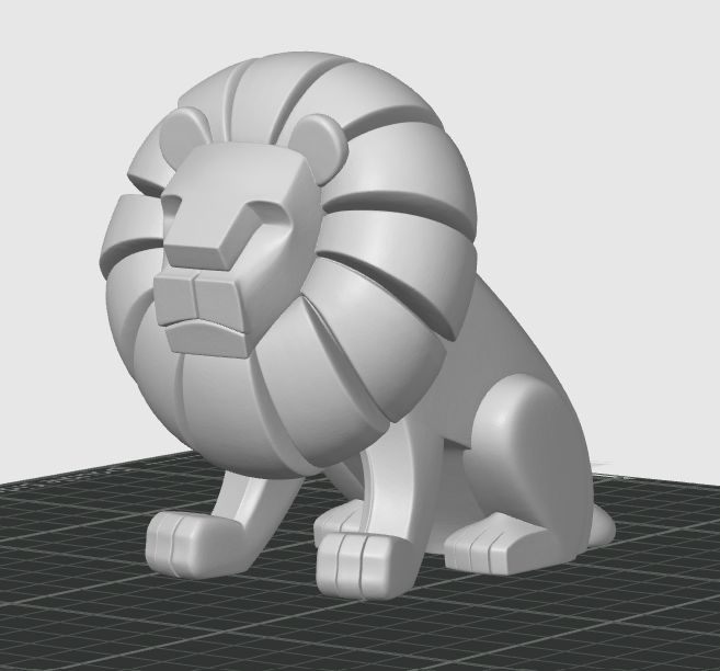 Stylized Lion Figurine