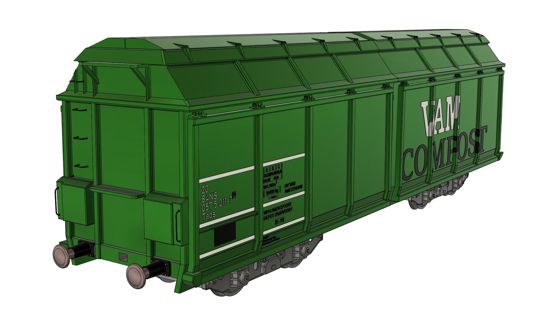 VAM Tads / Takkls huisvuilwagen in Spoor 1 / 1:32 / 45 mm
