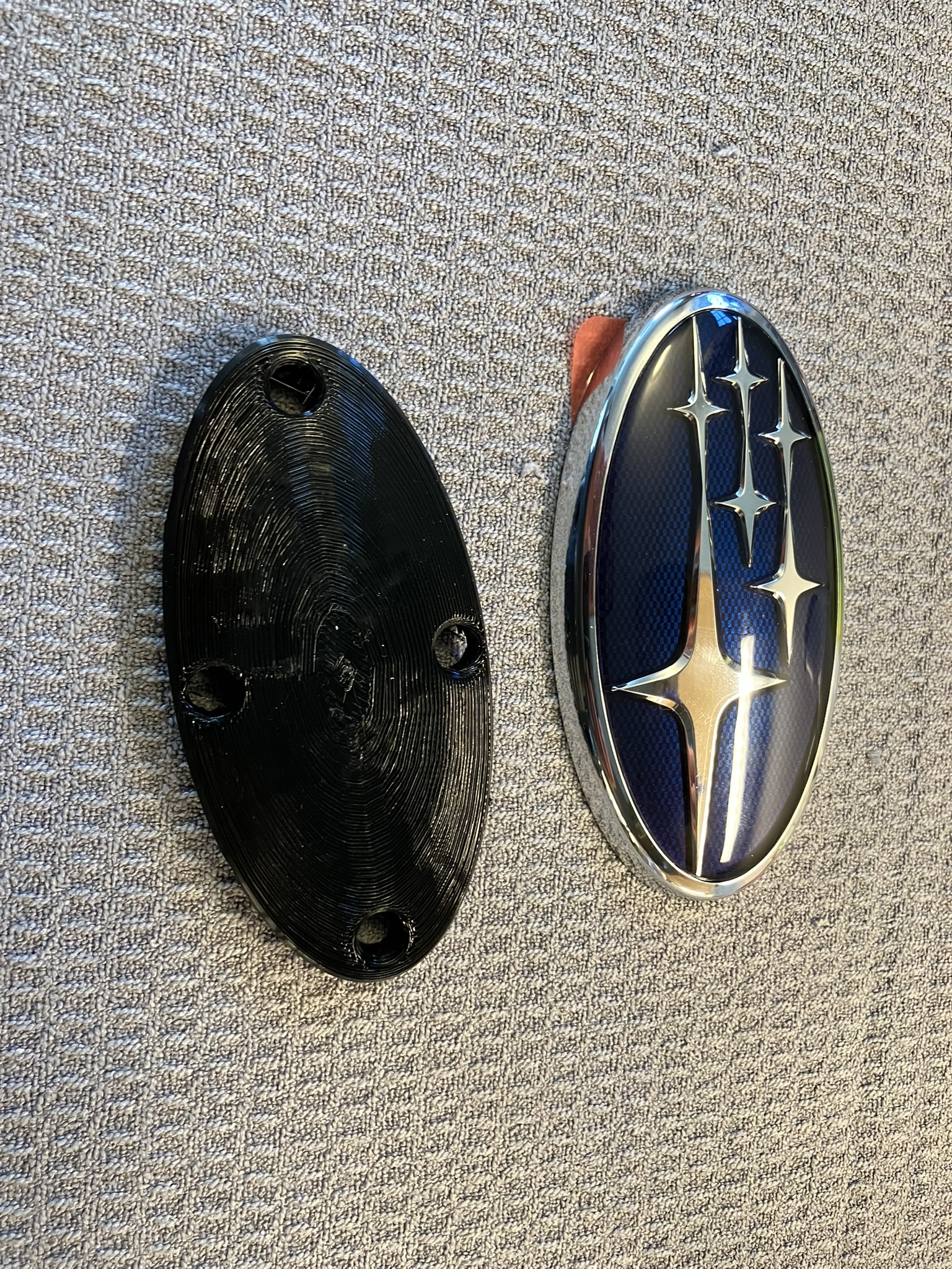 Subaru Emblem Oval Base w/ Zip Tie Attachment - 2006-2007 Subaru Legacy Outback / Forester / WRX