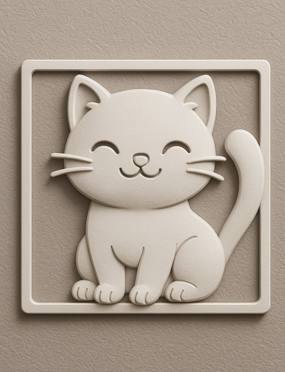 3D Cat Wall Art