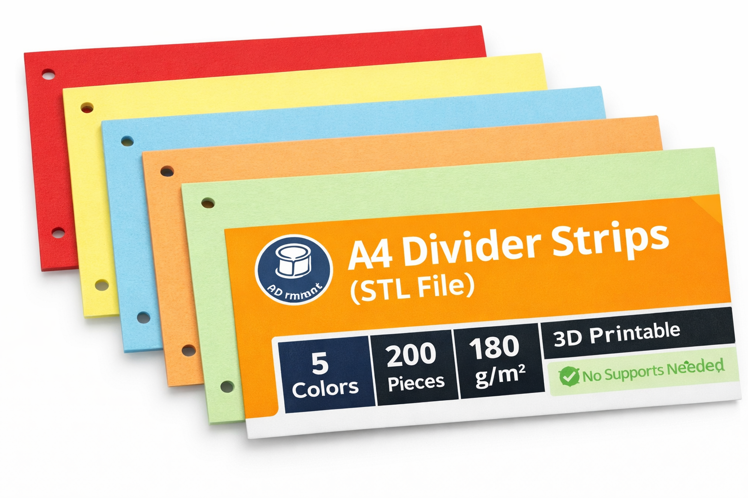 Trennstreifen für Ordner A4/Divider strips for A4 folders