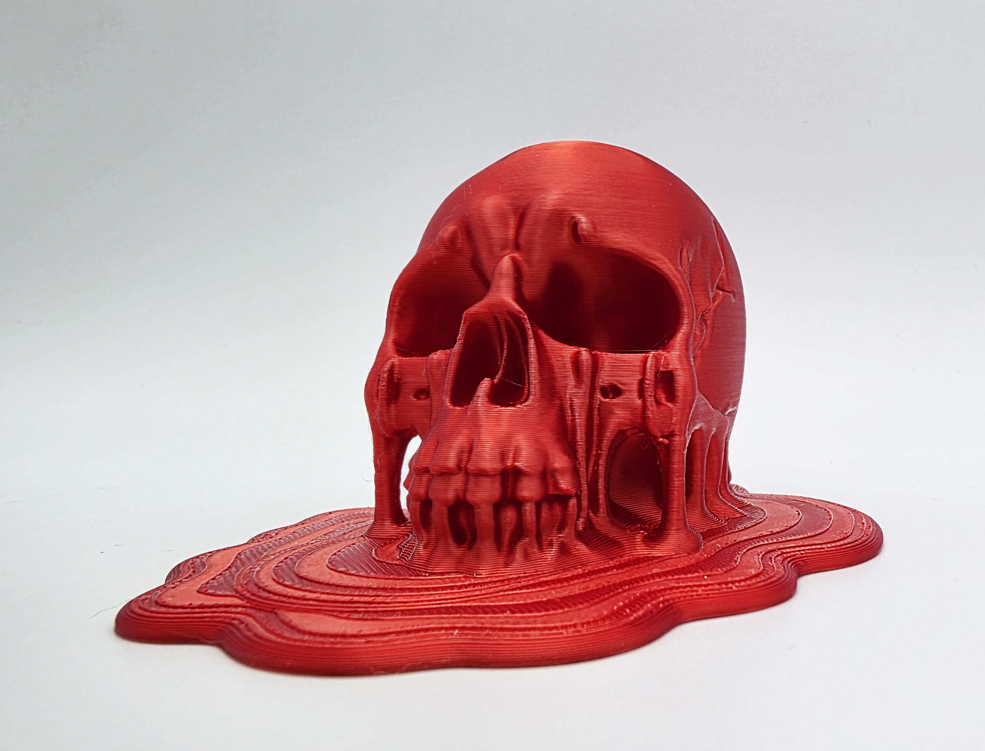 Melting Skull - No Supports 3D model thumbnail