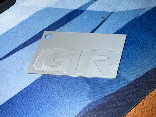 Toyota Gr badge keychain