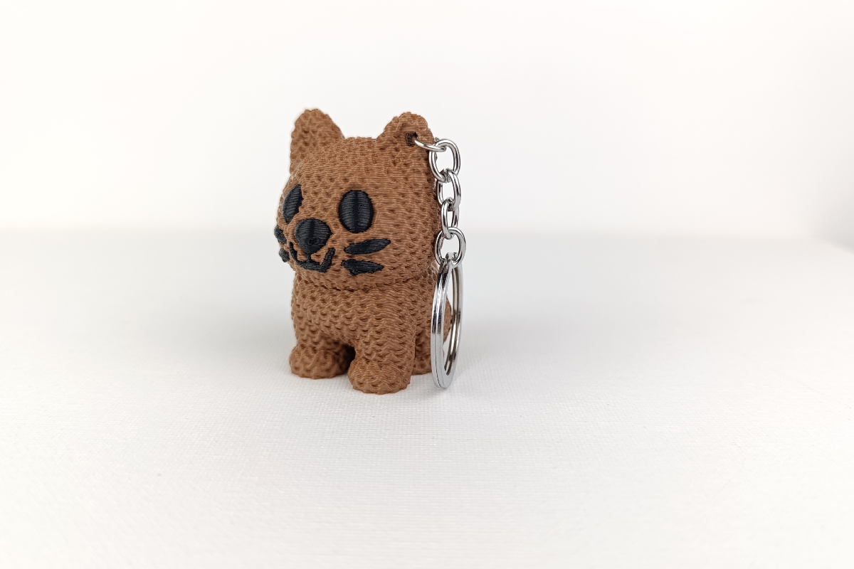 Knitted Cat Keychain