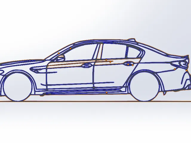 BMW M5 Competition Line Art Wall Decor