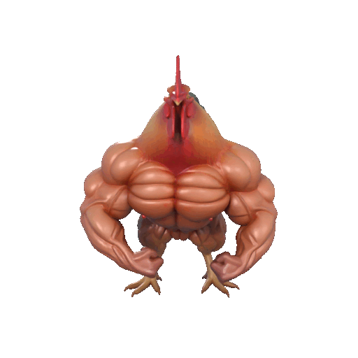 muscular chicken