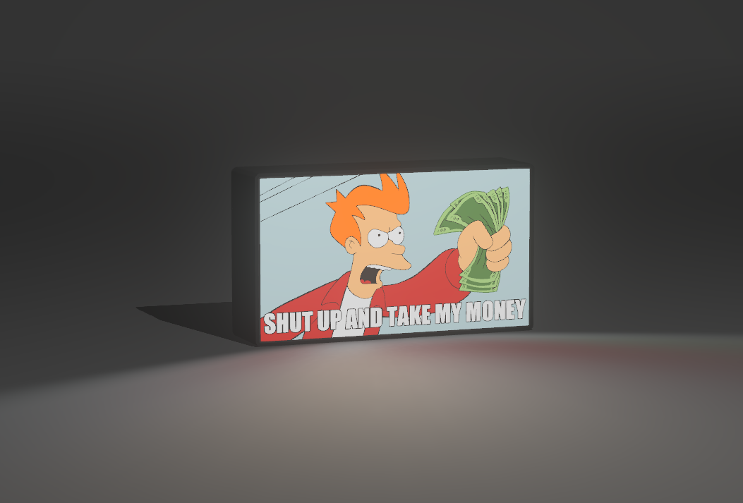 Futurama 'Shut up and take my money' lightbox