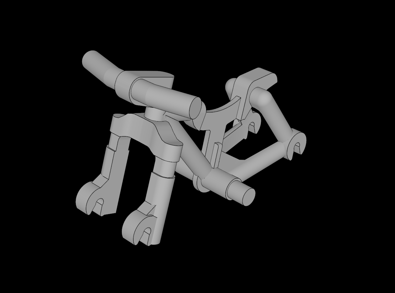 Lego Compatible (36934.dat) Minifig Bicycle Frame Heavy Mountain with Handlebars
