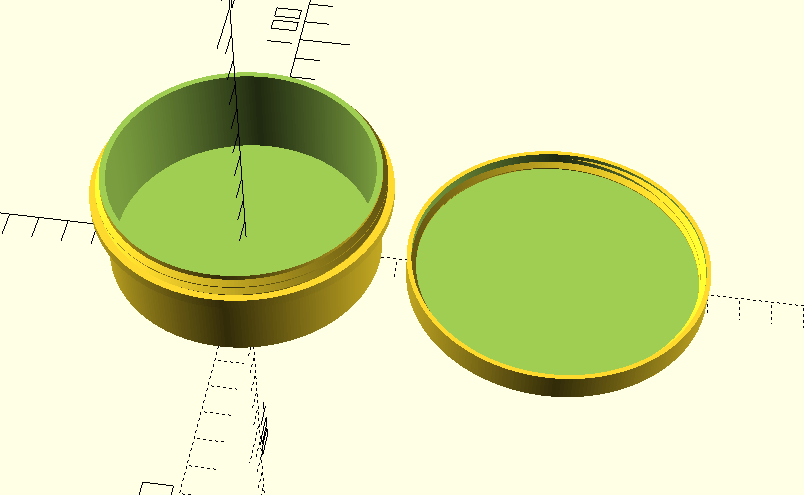 Miniatura 4 do modelo 3D round box with threaded lid