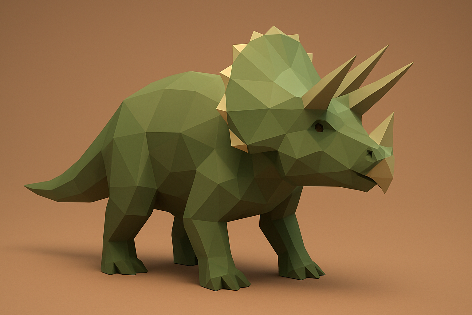Low poly triceratops