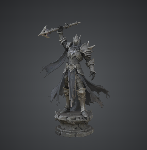 Dark Warlord – Corrupted Knight with Spiked Mace 3D Printable Miniature