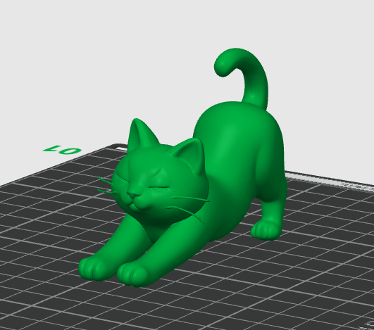 Stretching Cat with mustache