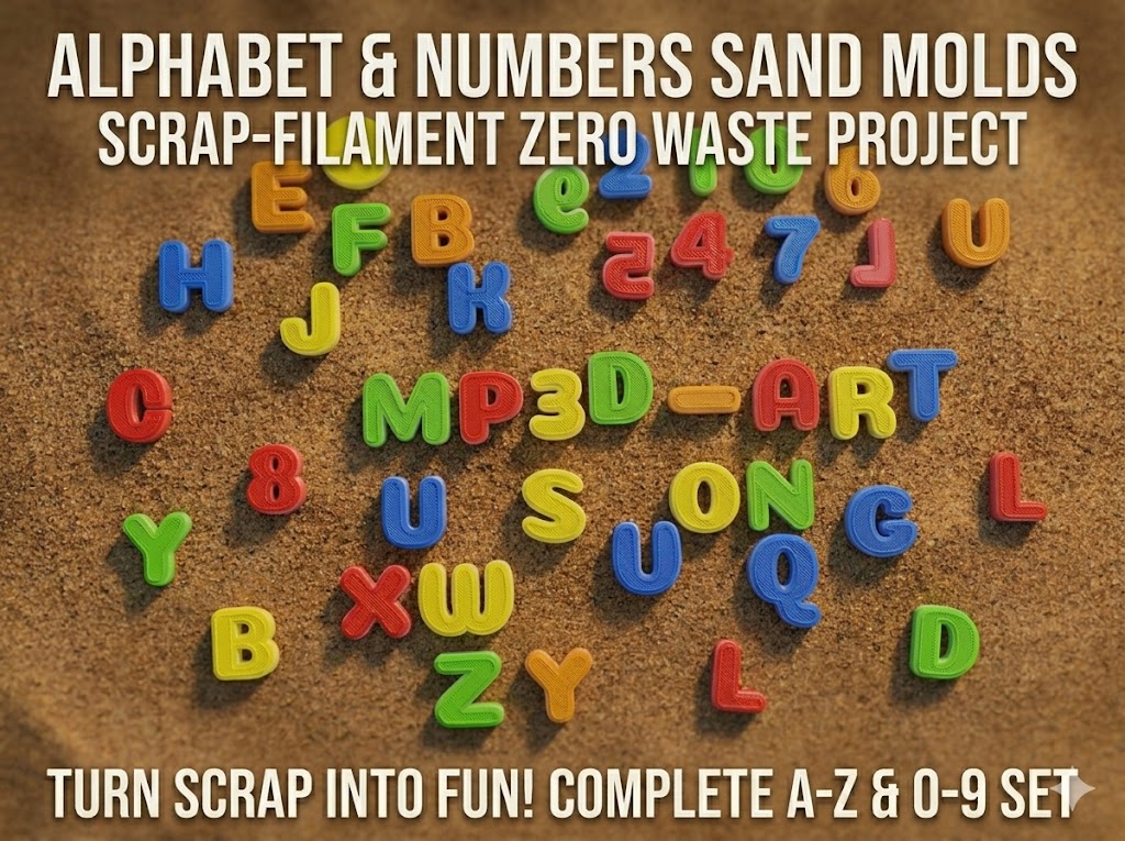 Alphabet Sand Molds (A-Z) - No Supports