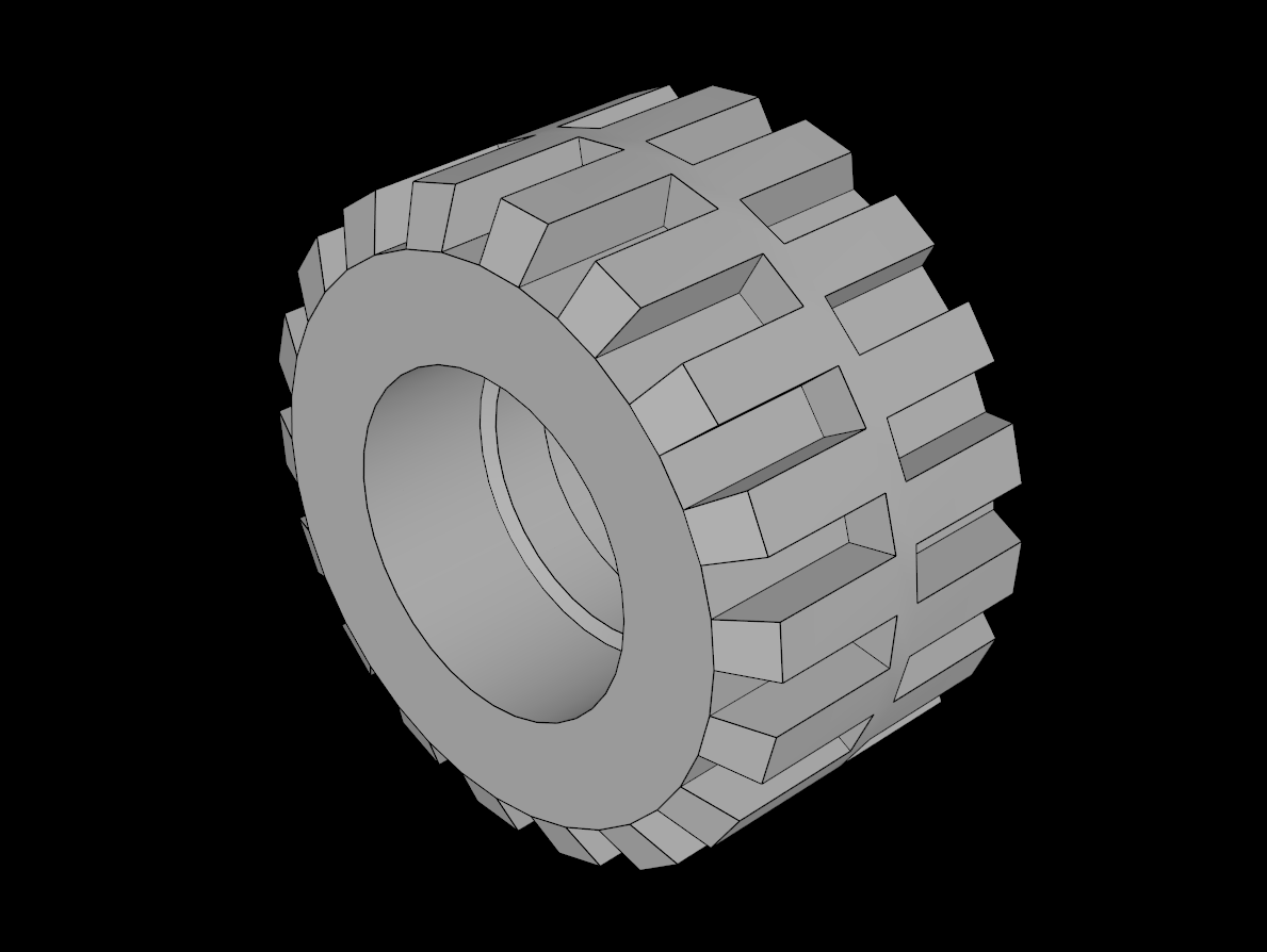 Lego Compatible (87697.dat) Tyre 12/ 40 x 11 Wide with Centre Band